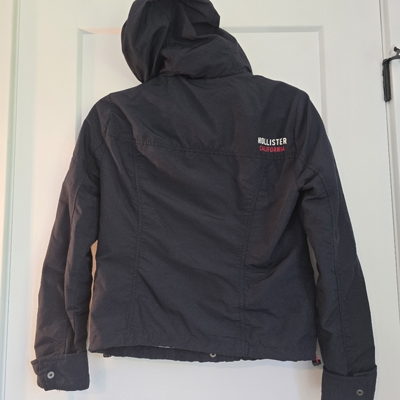 JUNIORS * HOLLISTER *‎ FLEECE-LINED HOODED JACKET ~ S - Picture 7 of 13
